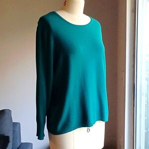 Emerald Green Super Soft 3 Quarter Sleeve Sweater Allison Daley Petite Medium